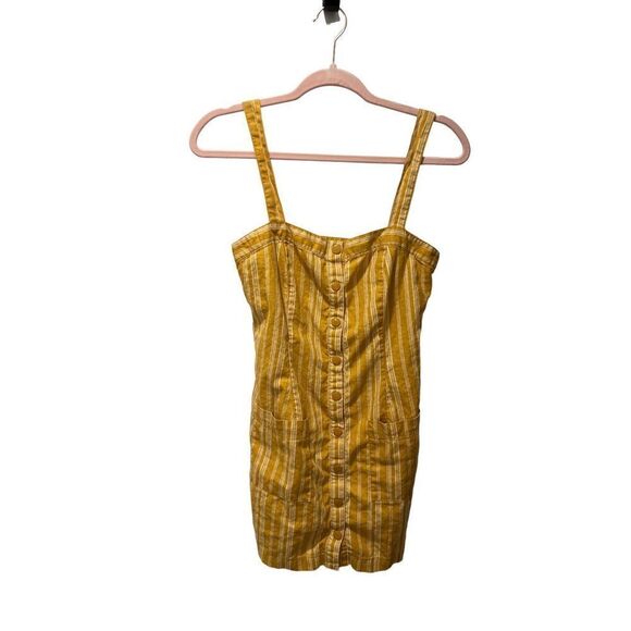 Mustard/cream striped tunic, women’s size M, Forever21 - Picture 1 of 4